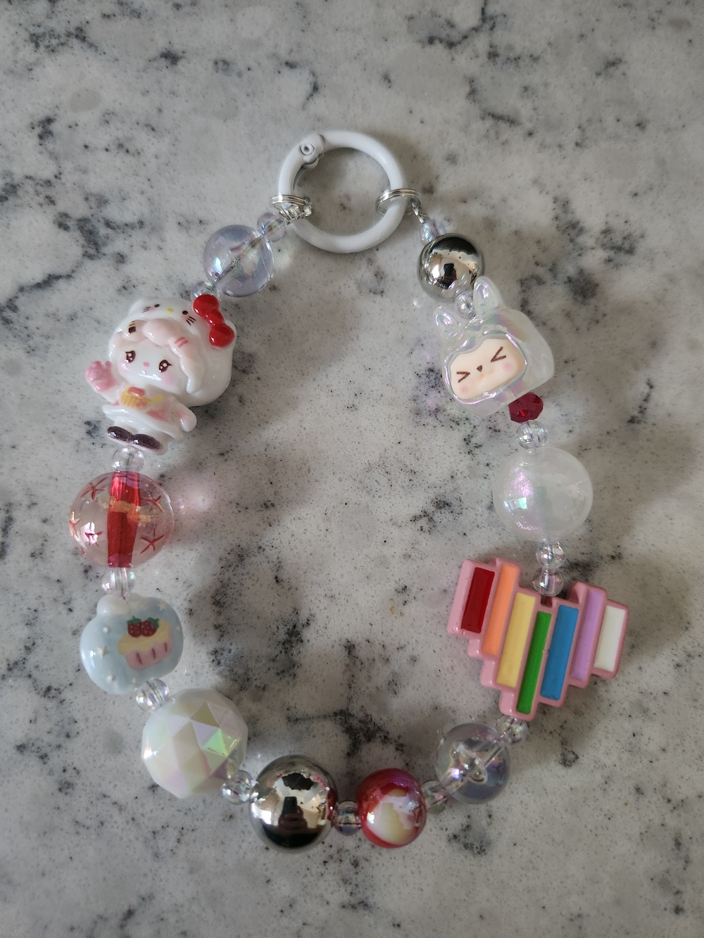 Cute Character Beaded Keychain